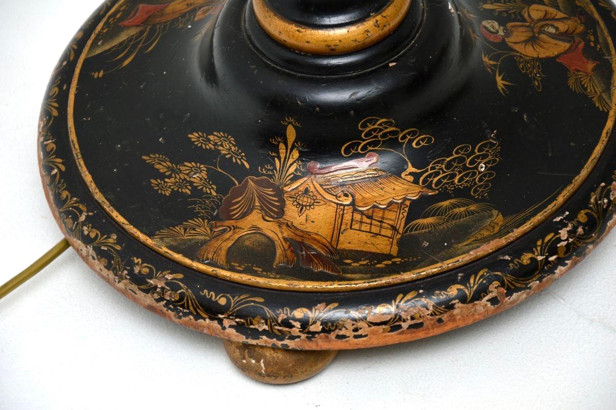 Lampadaire laqué ancien style chinoiseries en vente 1