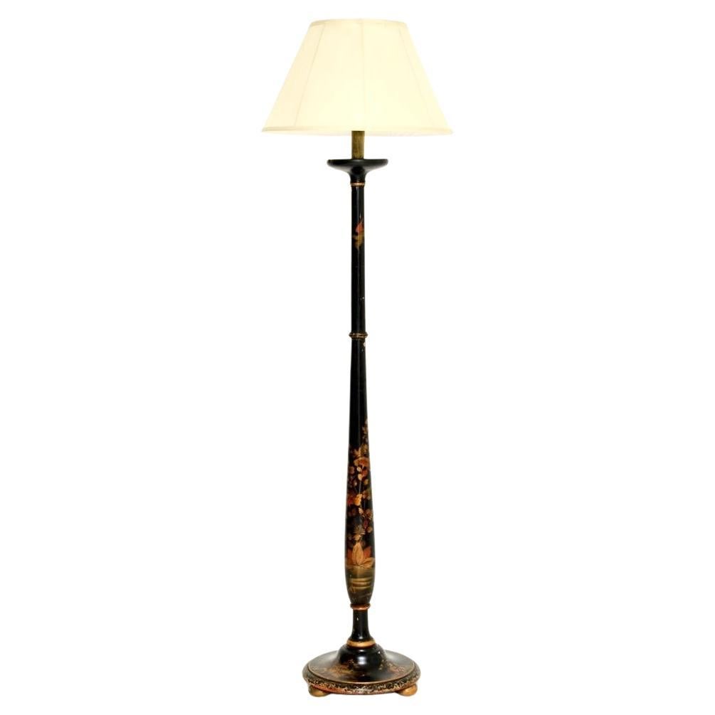 Antique Lacquered Chinoiserie Floor Lamp
