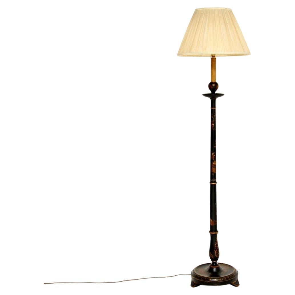 Antique Lacquered Chinoiserie Floor Lamp