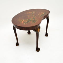Antique Lacquered Chinoiserie Kidney Shaped Coffee Table