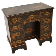 Scrivania a ginocchio laccata antica Chinoiserie
