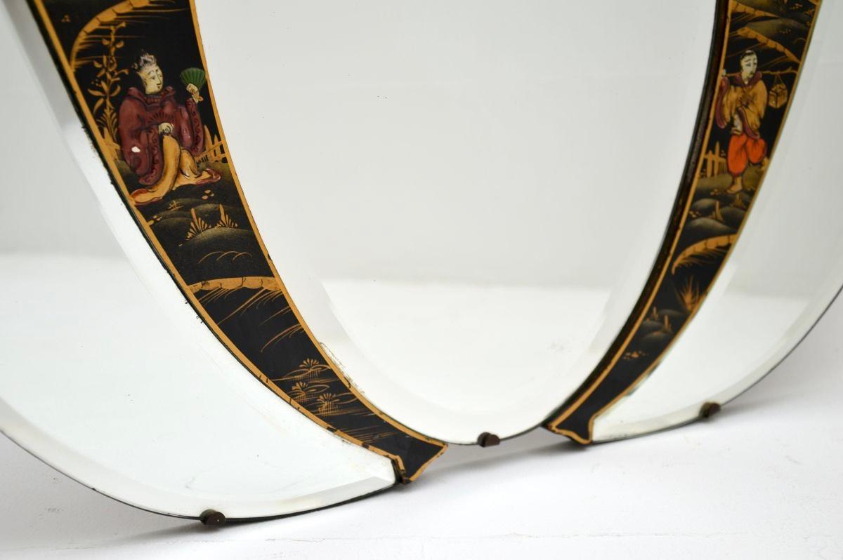 Antique Lacquered Chinoiserie Mirror In Good Condition In London, GB