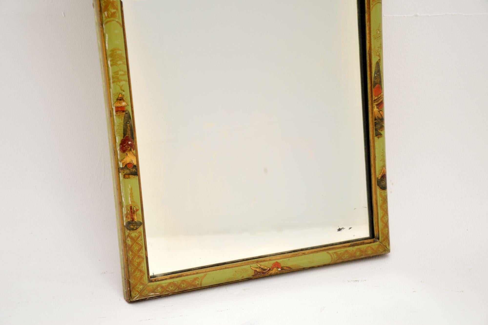Antique Lacquered Chinoiserie Mirror 1