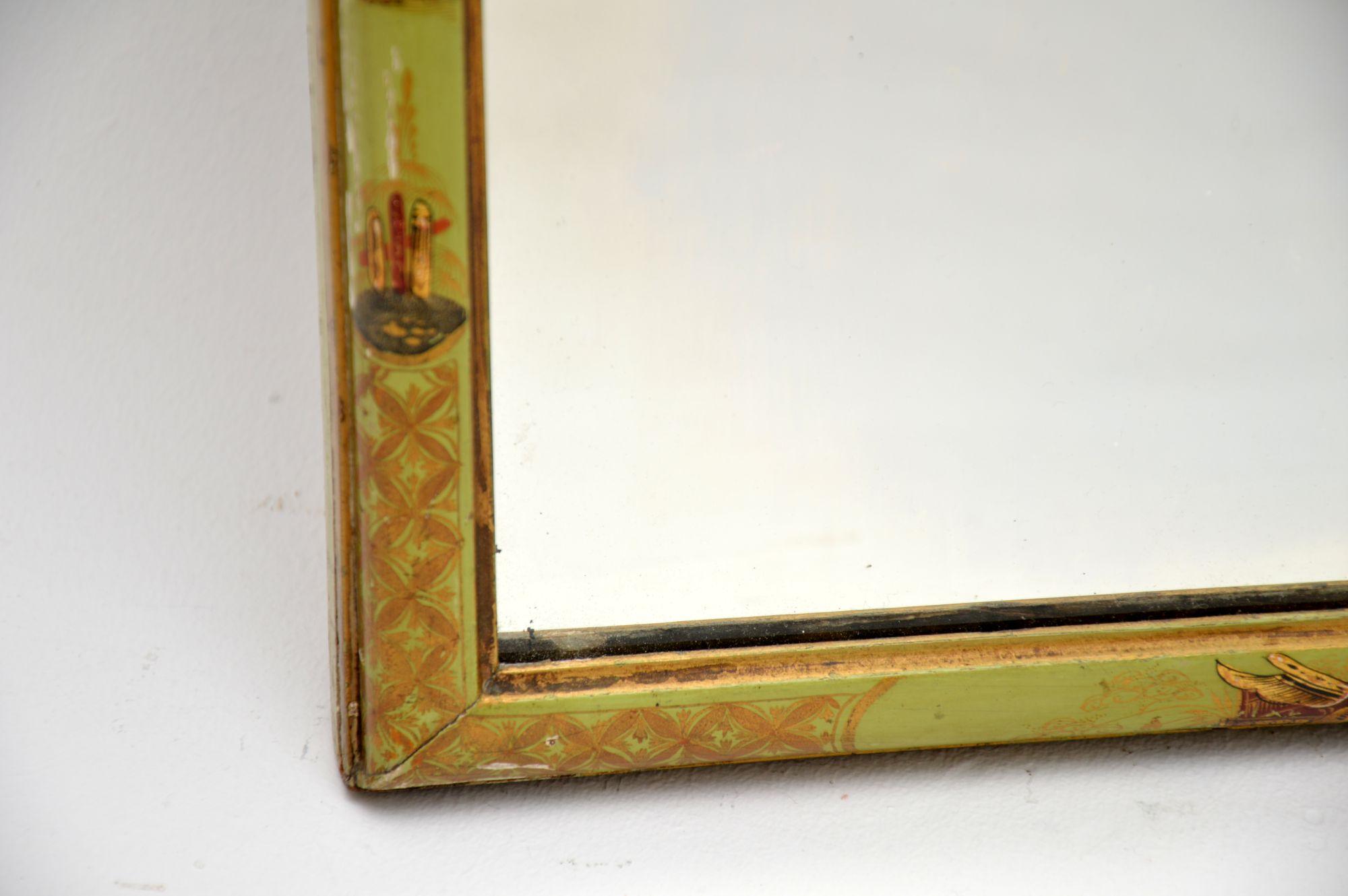 Antique Lacquered Chinoiserie Mirror 2