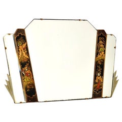 Vintage Lacquered Chinoiserie Mirror