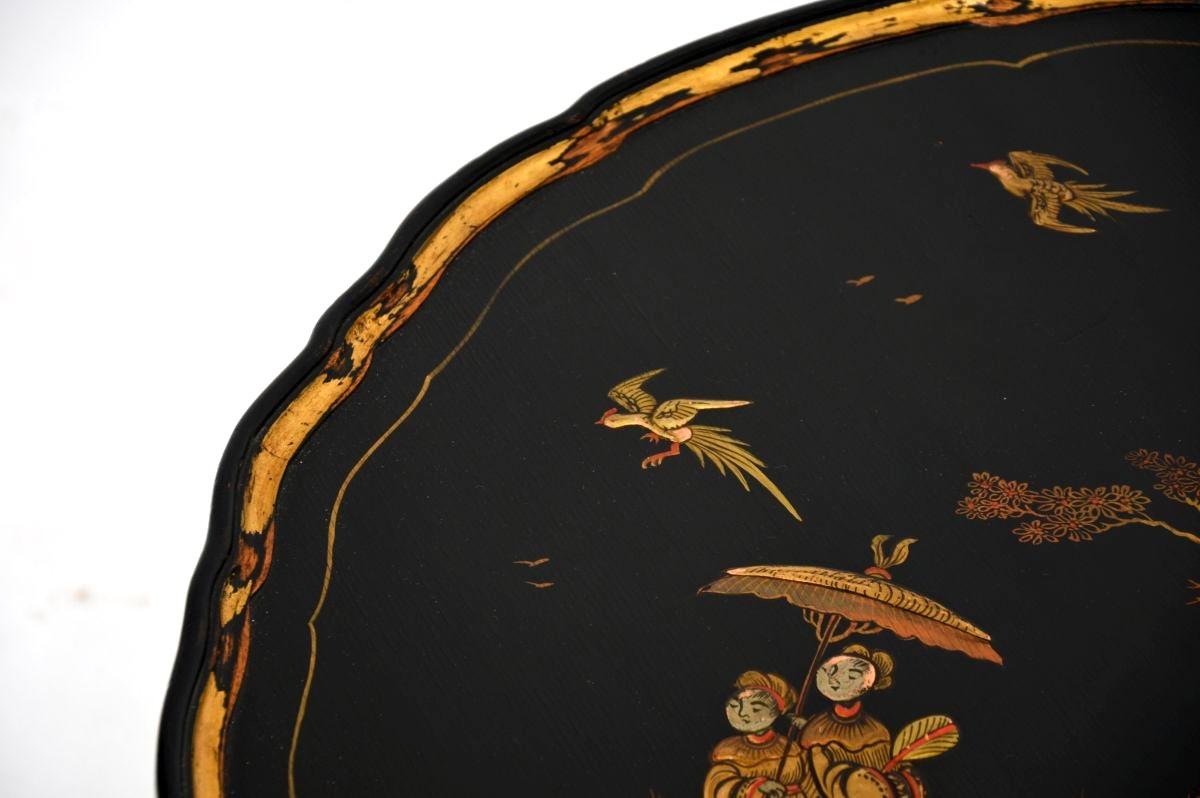 Mesa nido Chinoiserie Lacada Antigua en venta 3
