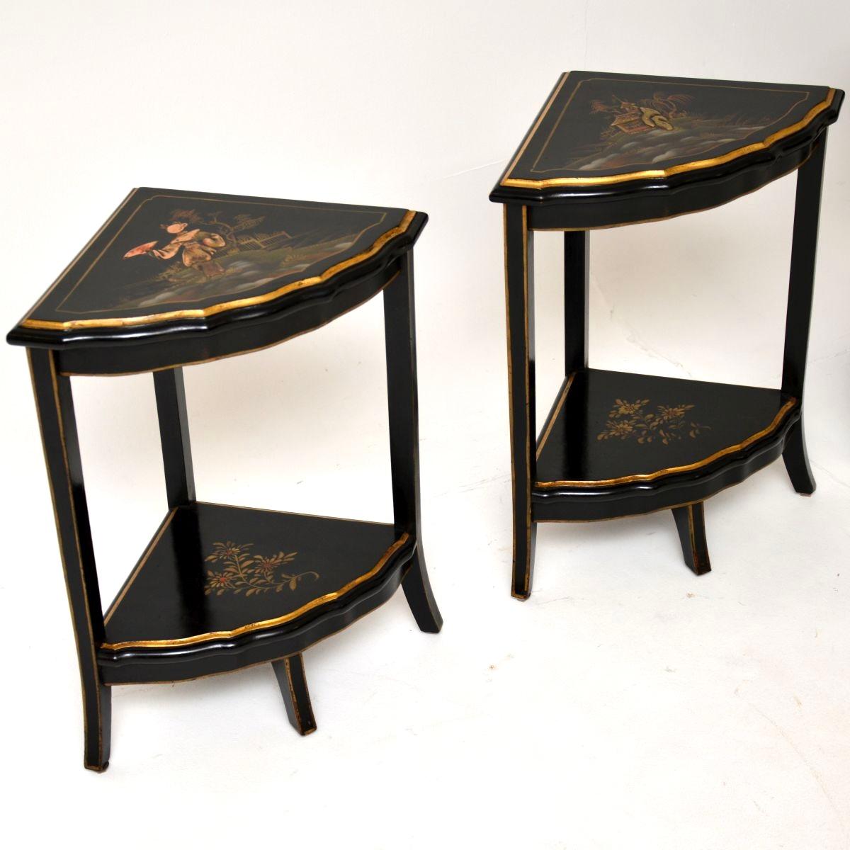 Mesa nido Chinoiserie Lacada Antigua en venta 1