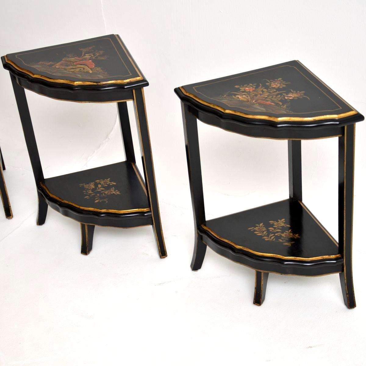 Mesa nido Chinoiserie Lacada Antigua en venta 2