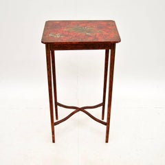 Antique Lacquered Chinoiserie Side Table