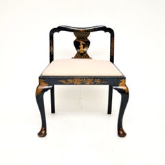 Tabouret Chinoiserie laqué antique
