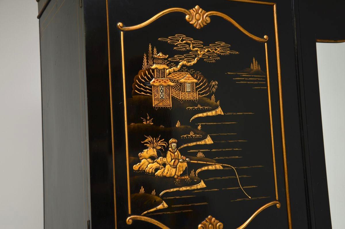Antique Lacquered Chinoiserie Wardrobe For Sale 9