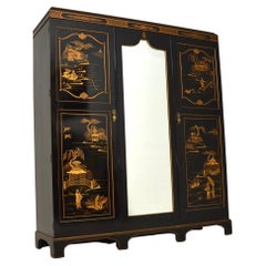 Antique Lacquered Chinoiserie Wardrobe