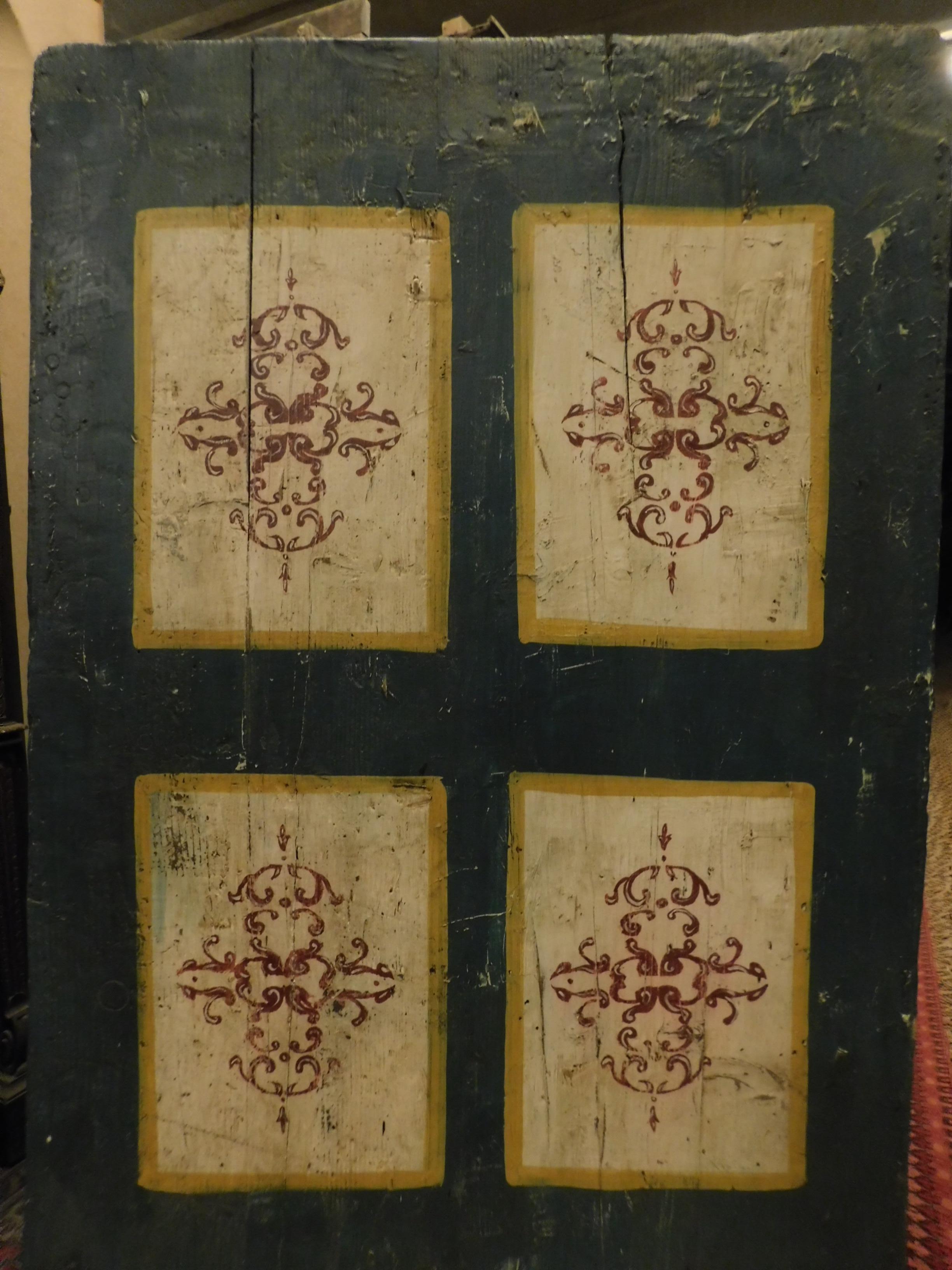 Puerta Antigua Lacada, Temas Rústicos Colores Brillantes, Finales Siglo XIX Italia Pintado a mano en venta