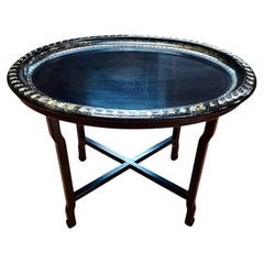 Antique Lacquered Mother-of-Pearl Tray Table