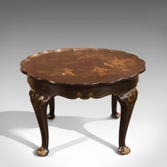 Antique Lacquered Pie Crust Tea Table, circa 1900