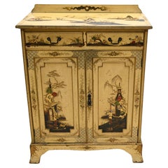 Antique Lacquered Side Cabinet Chinoiserie 1920