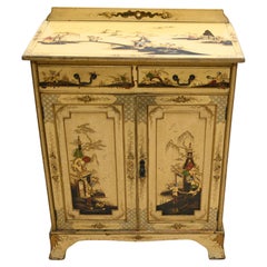 Used Lacquered Side Cabinet Chinoiserie 1920