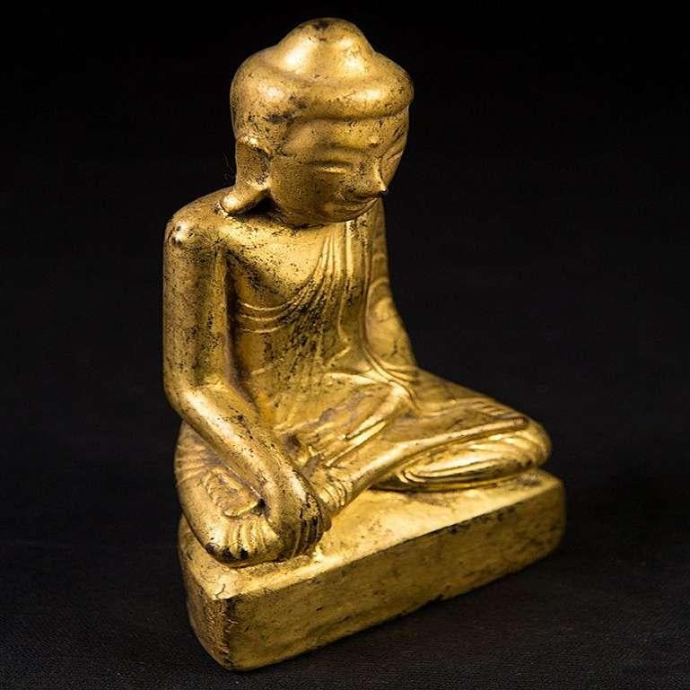 Antique Lacquerware Buddha Statue from Burma For Sale 9