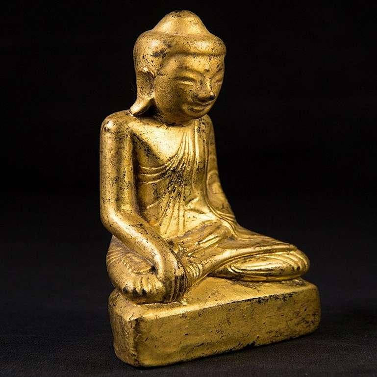 Antique Lacquerware Buddha Statue from Burma For Sale 1