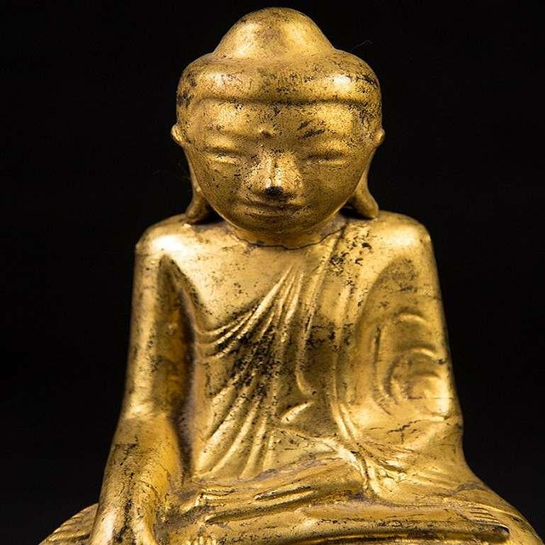 Antique Lacquerware Buddha Statue from Burma For Sale 2