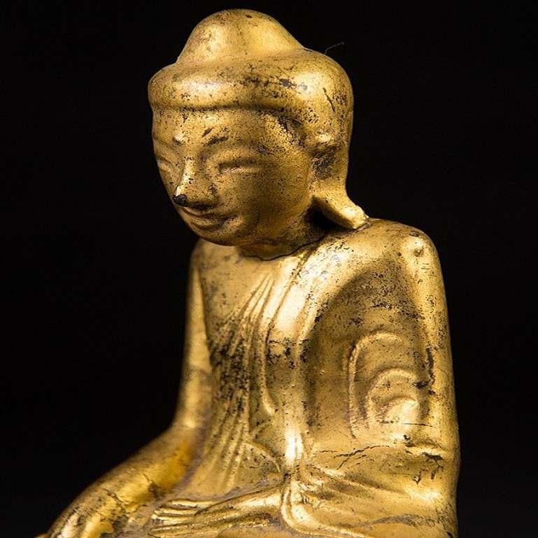 Antique Lacquerware Buddha Statue from Burma For Sale 3