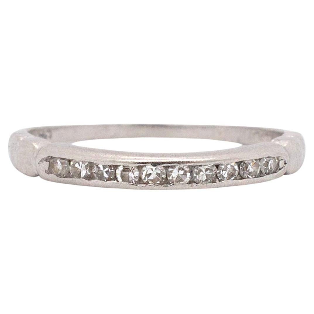 Anneau de mariage ancien pour dames avec diamants