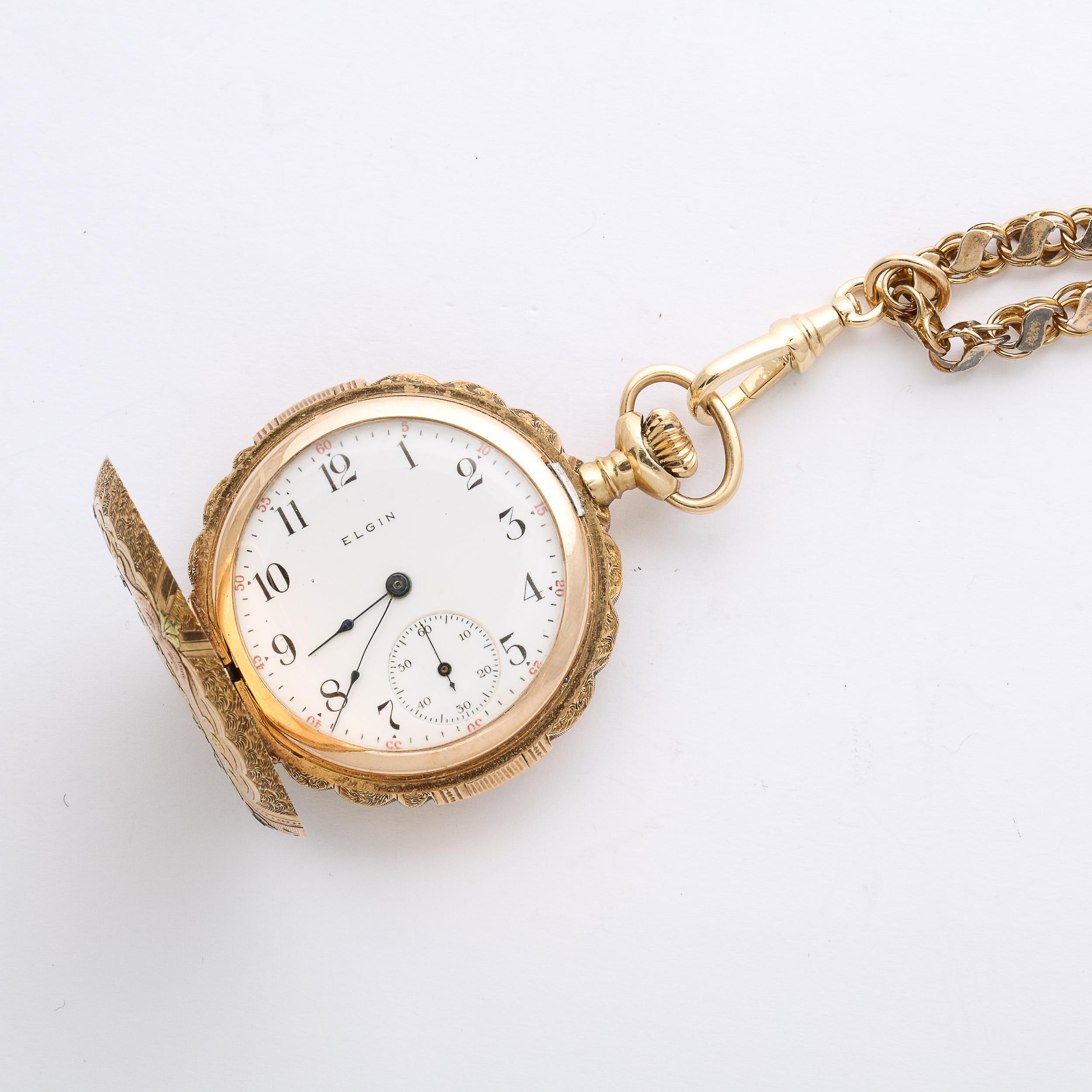 elgin 18k gold pocket watch