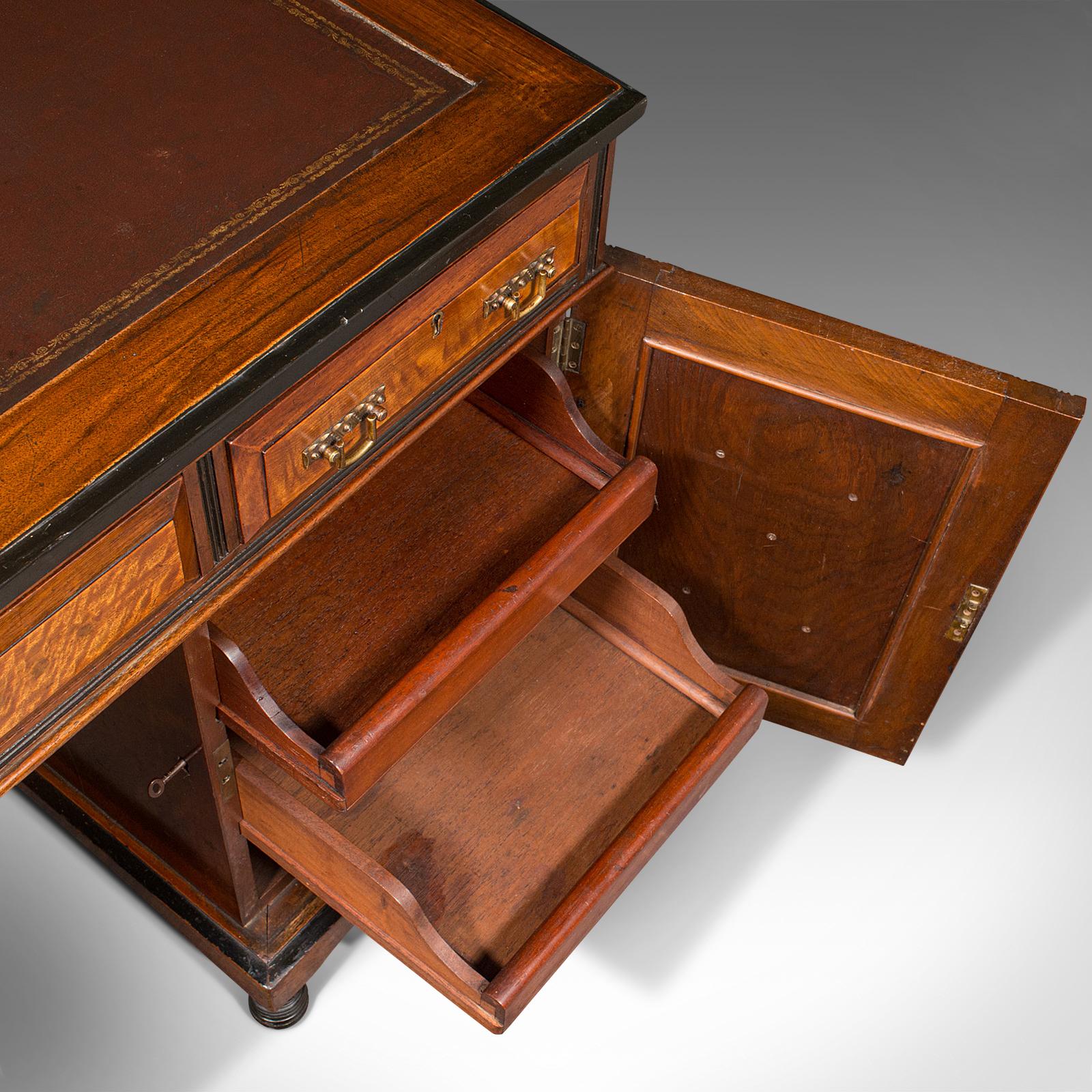 Antique Ladies Morning Room Desk, English, Writing Table, Aesthetic Period, 1880 For Sale 2