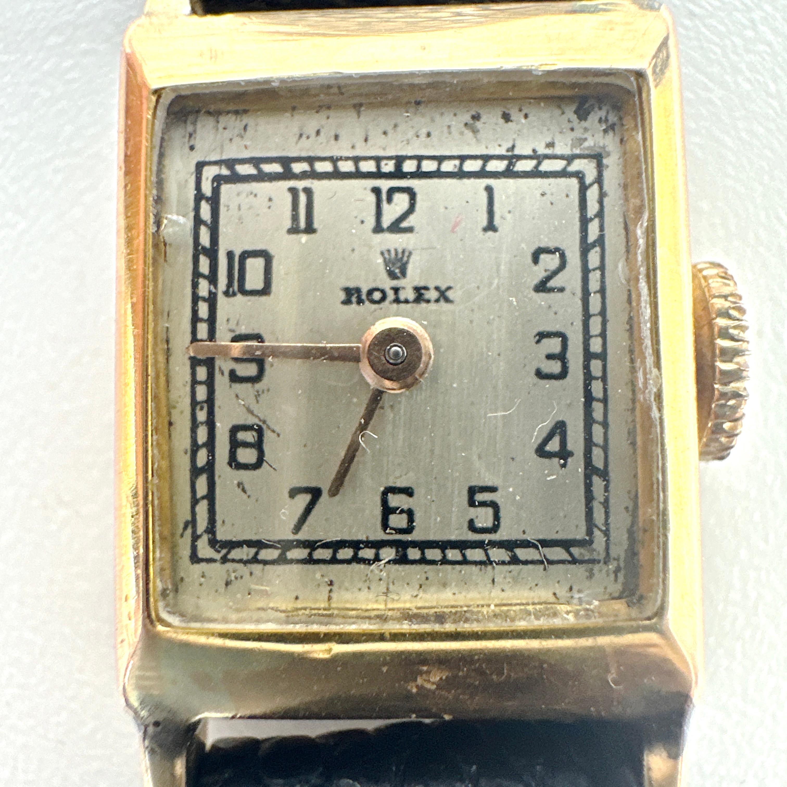 Antique Ladies Pre 1926 18k ROLEX wristwatch 9