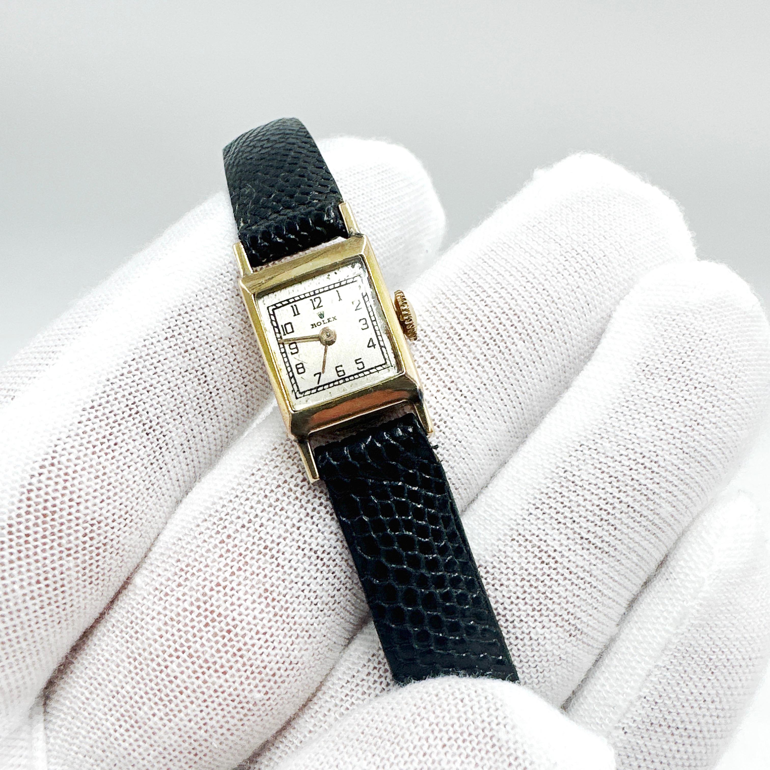 Antique Ladies Pre 1926 18k ROLEX wristwatch 3