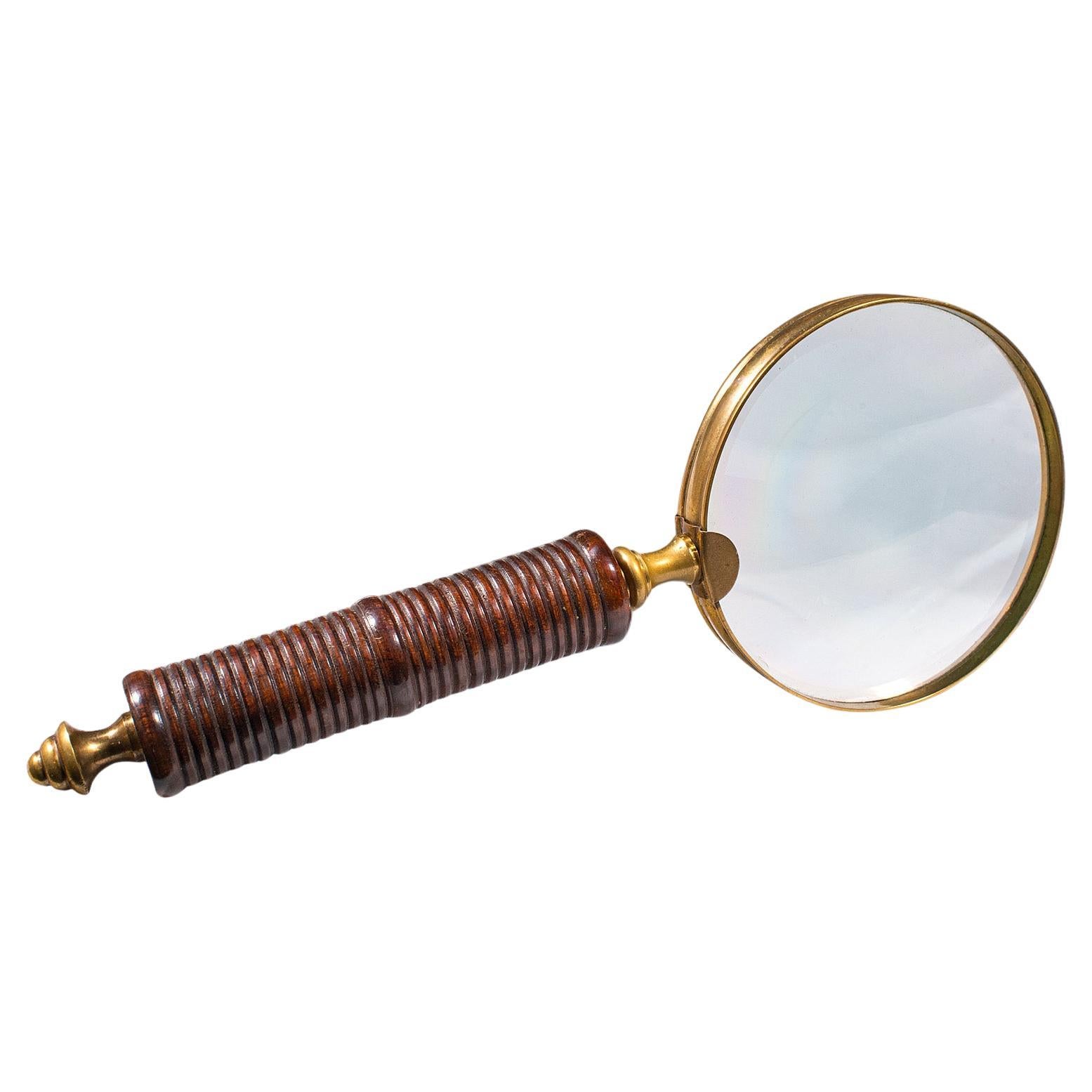 Antique Ladies Sampler Magnifier, English, Brass, Magnifying Glass, Edwardian