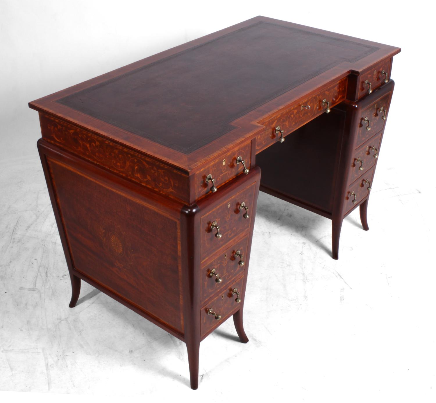 Mahogany Antique Ladies Writing Desk by Edwards and Roberts, circa 1900 For Sale