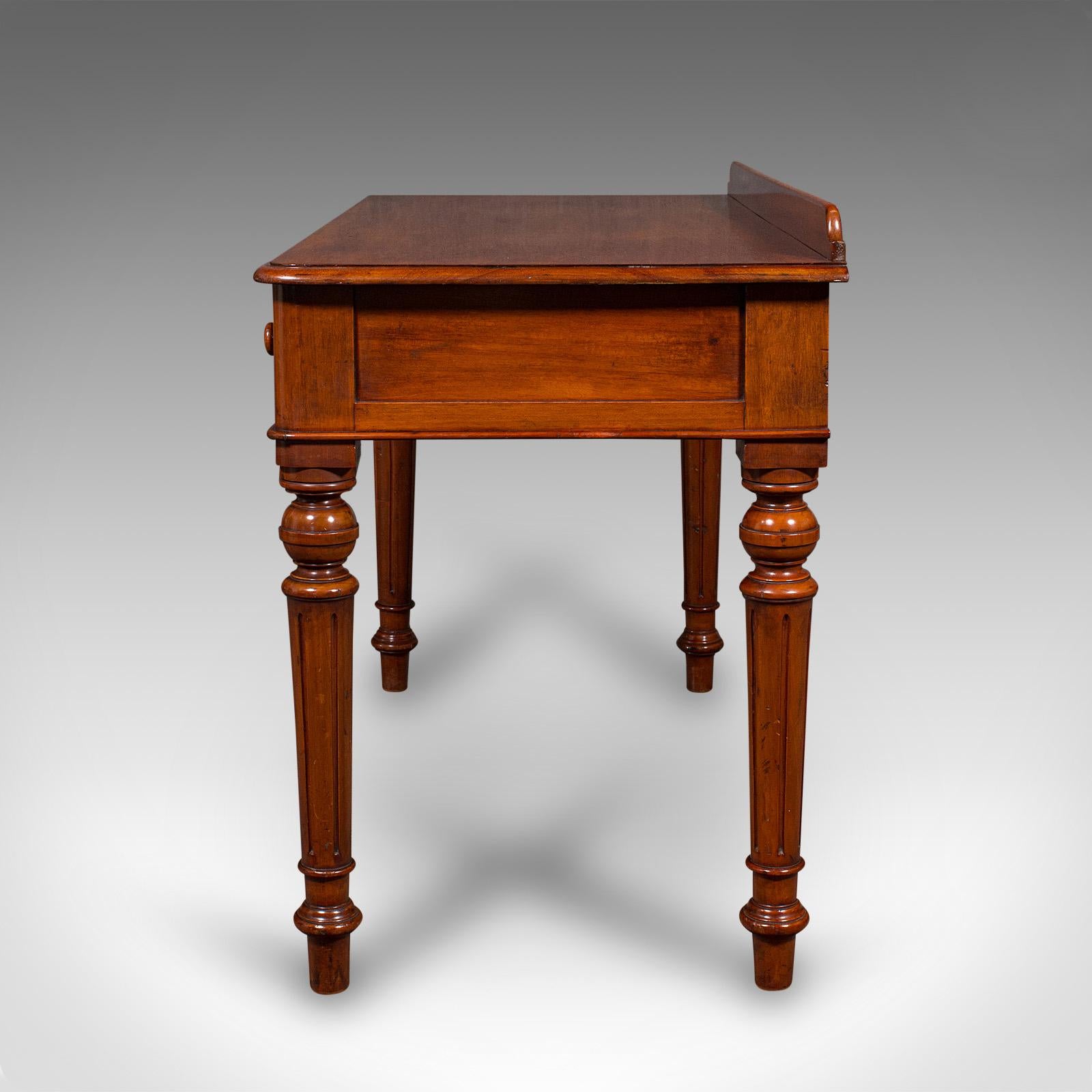 British Antique Ladies Writing Desk, English, Correspondence, Side Table, Mid Victorian For Sale