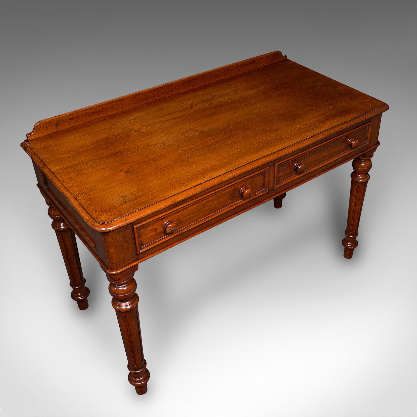 19th Century Antique Ladies Writing Desk, English, Correspondence, Side Table, Mid Victorian For Sale