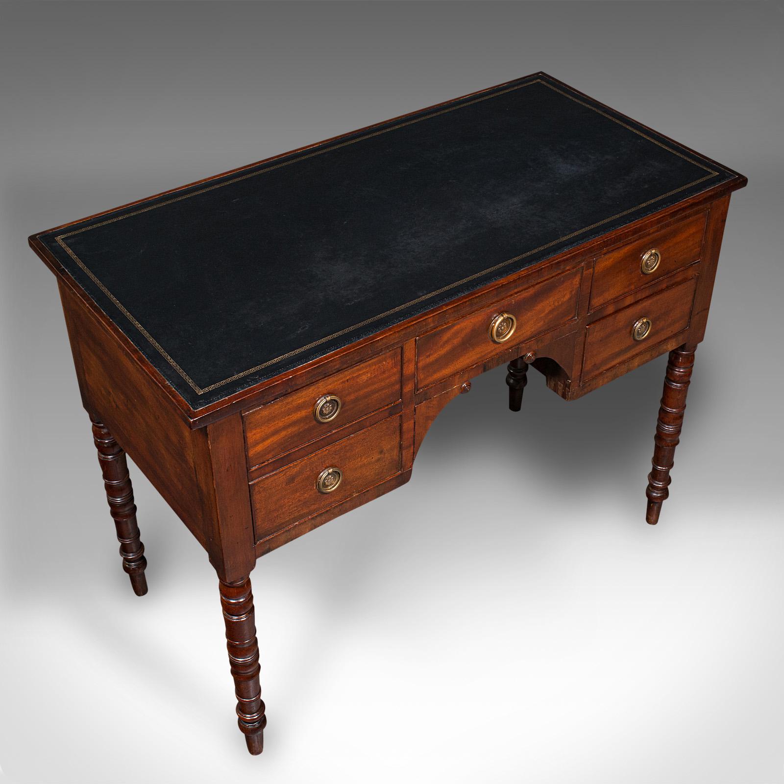 Wood Antique Ladies Writing Desk, English, Correspondence Table, Victorian, C.1850 For Sale