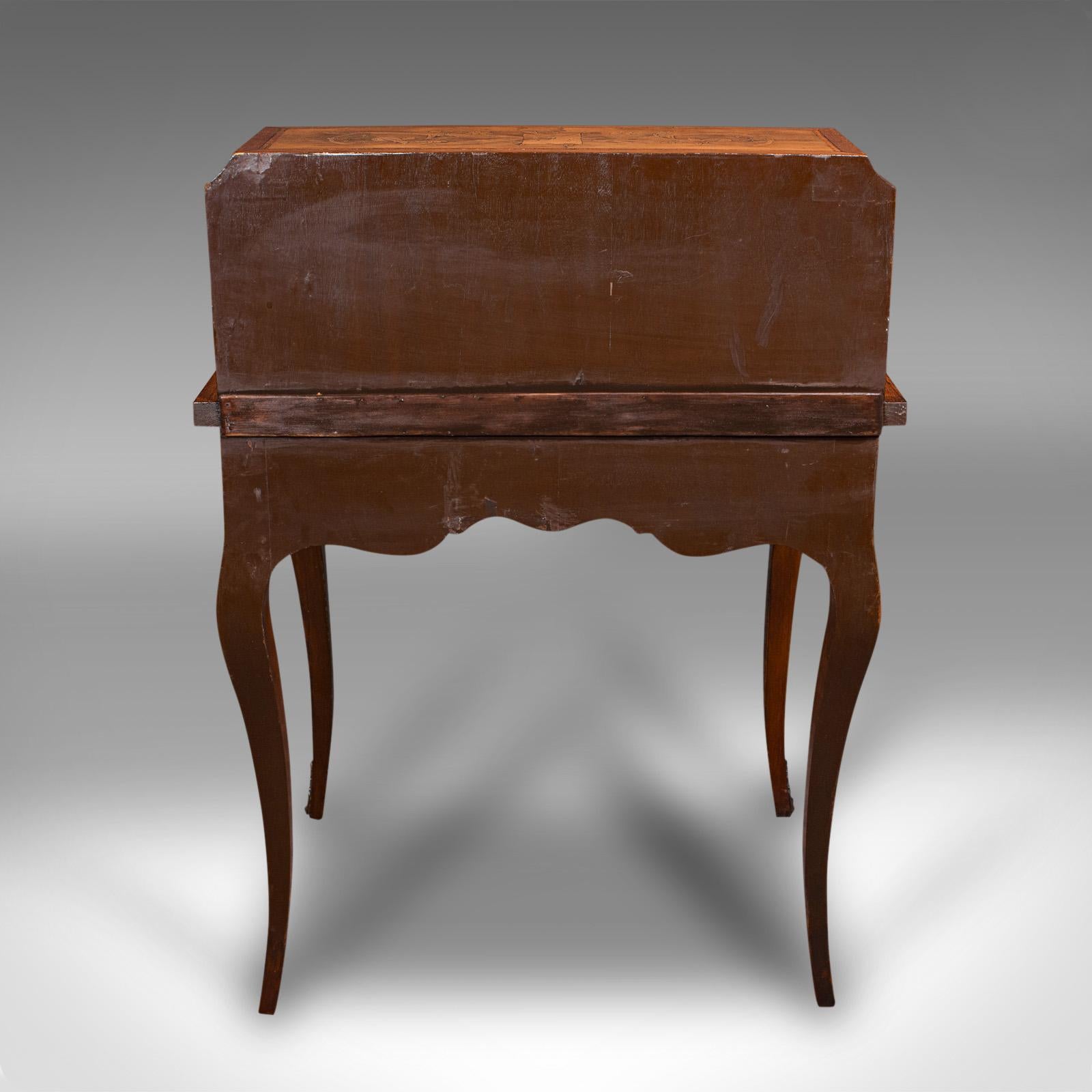 Antique Ladies Writing Desk, French, Walnut, Table, Bonheur Du Jour, Victorian 3