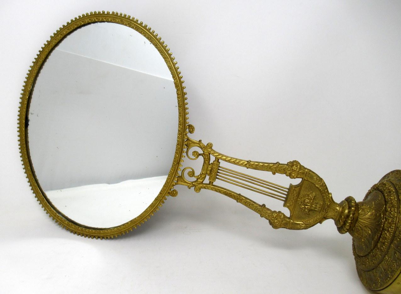 Antique Lady's French Ormolu Bronze Dressing Table Vanity Mirror Grand Tour 6