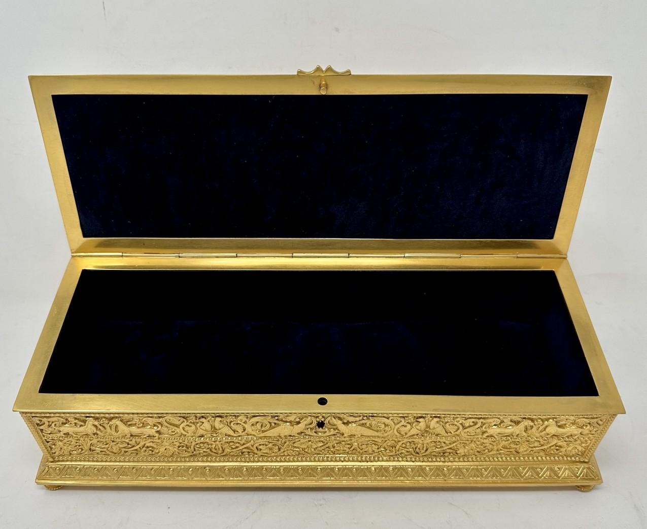 Antique Lady's Ormolu Bronze Dore Jewellery Box Casket Maison Boissier Paris    In Good Condition In Dublin, Ireland