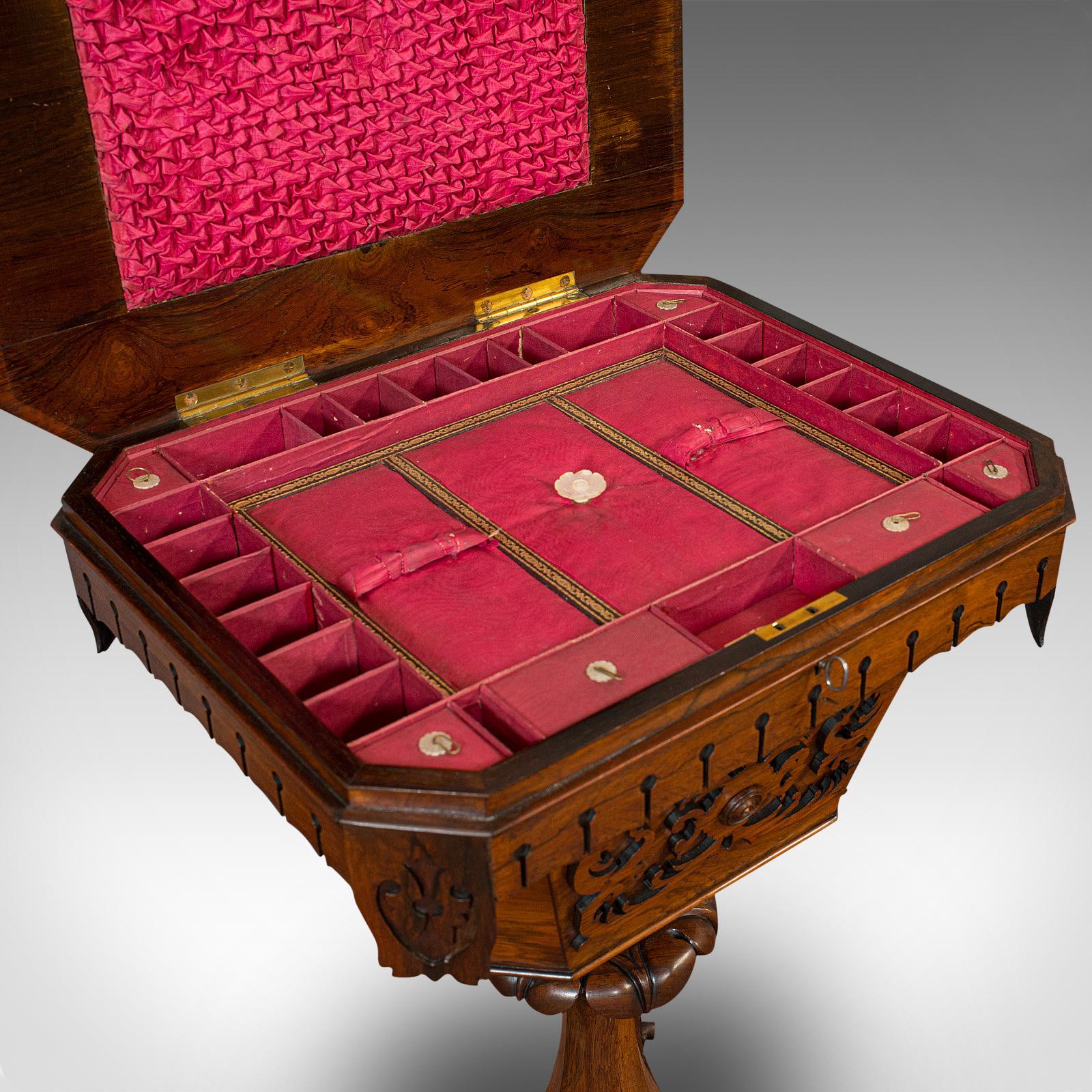 Antique Lady's Work Box, English, Rosewood, Sewing, Table, Regency, circa 1820 5