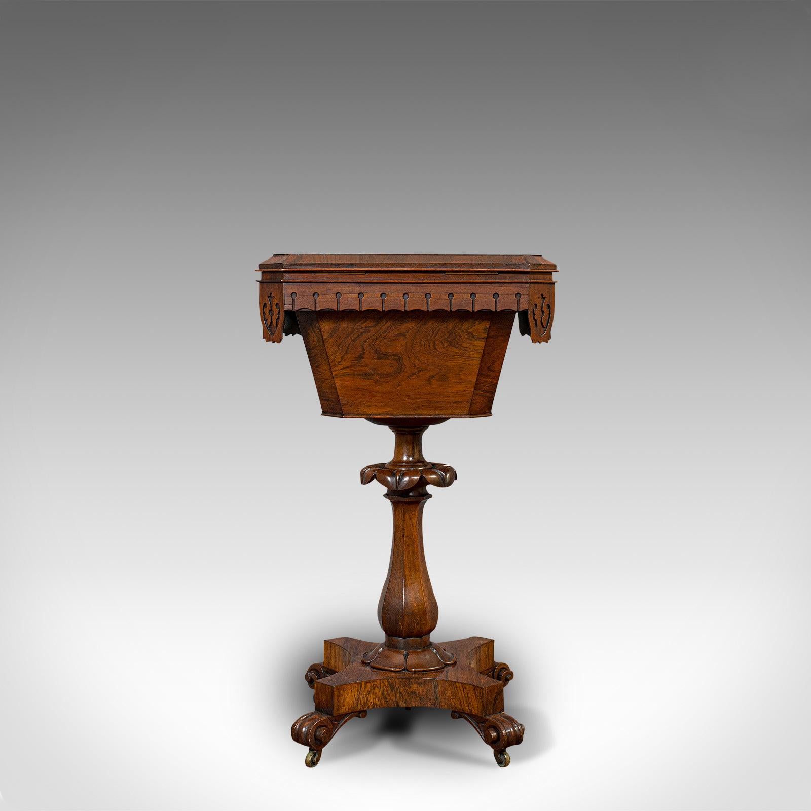 Antique Lady's Work Box, English, Rosewood, Sewing, Table, Regency, circa 1820 2