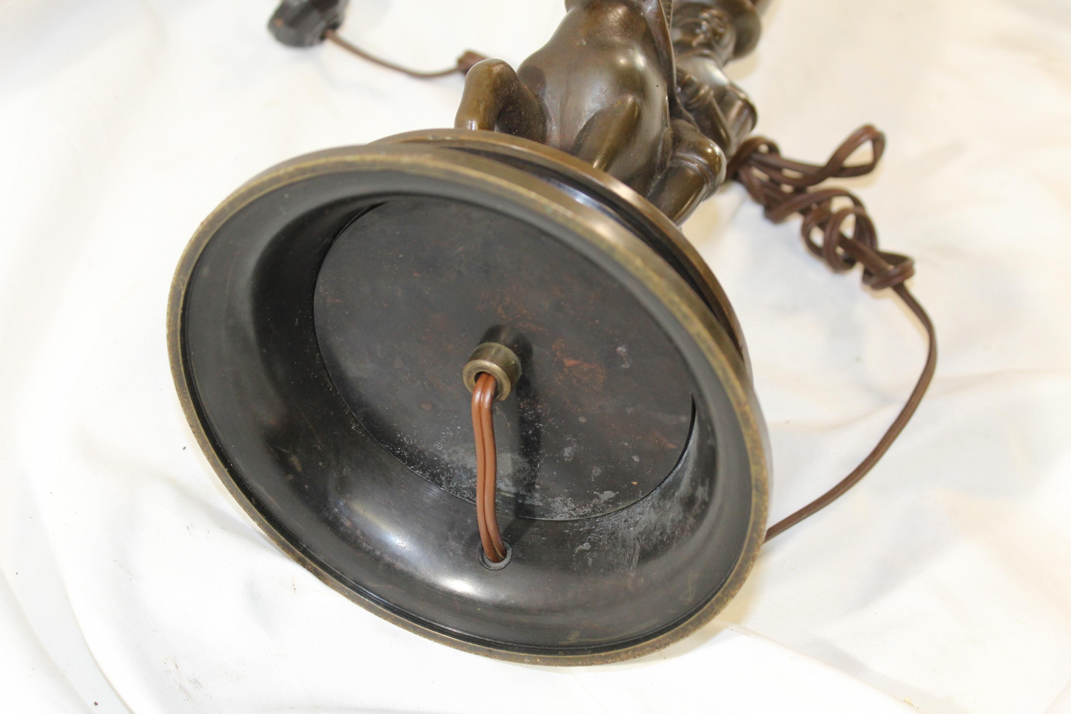 Base de lampe ancienne  Bronze, Nouveau ou Déco Bon état - En vente à Los Angeles, CA