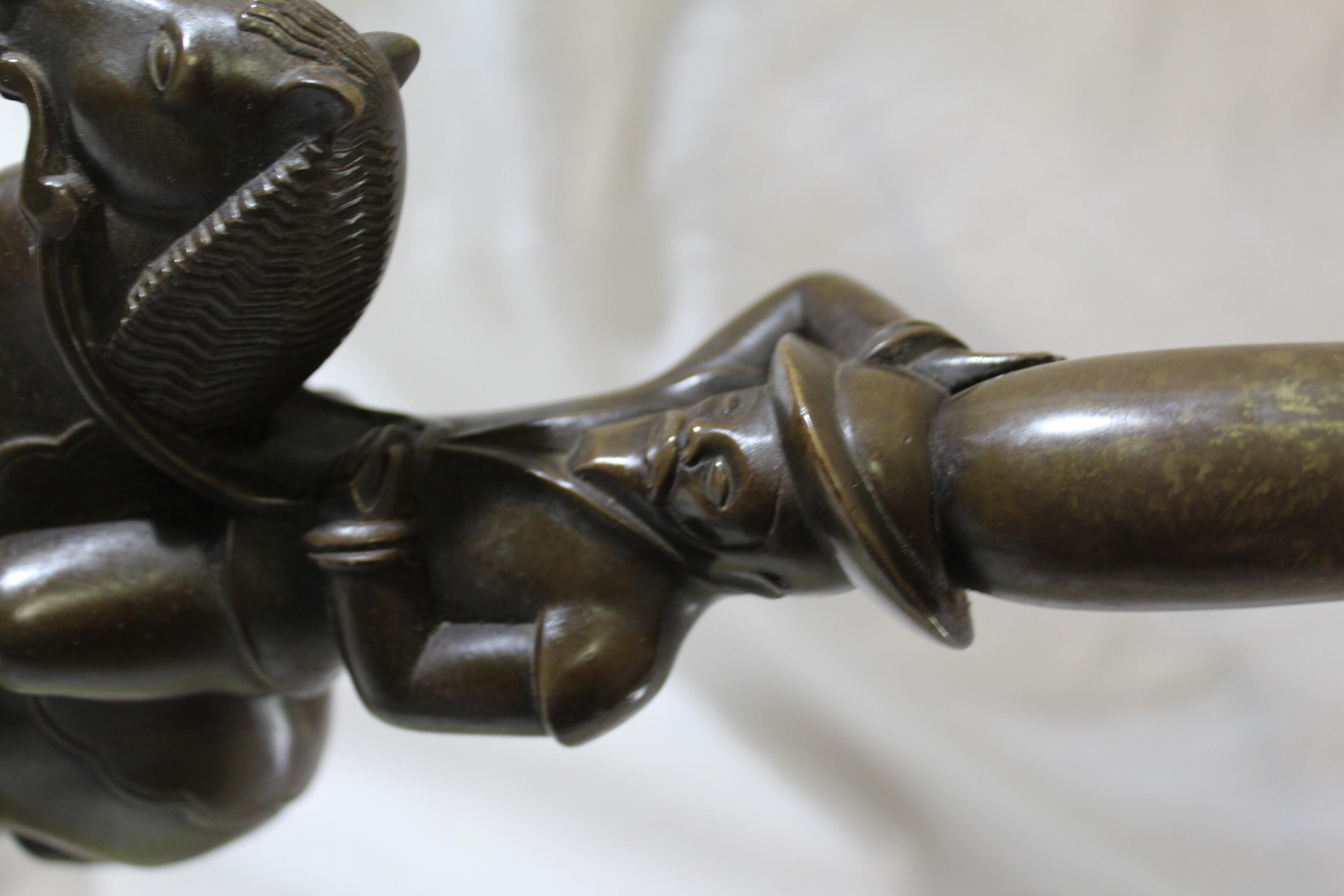 Base de lampe ancienne  Bronze, Nouveau ou Déco en vente 1
