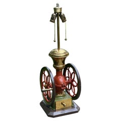 Antique Lamp Iron Coffee Grinder Enterprise Mfg Philadelphia PA Rewired 1 of 2
