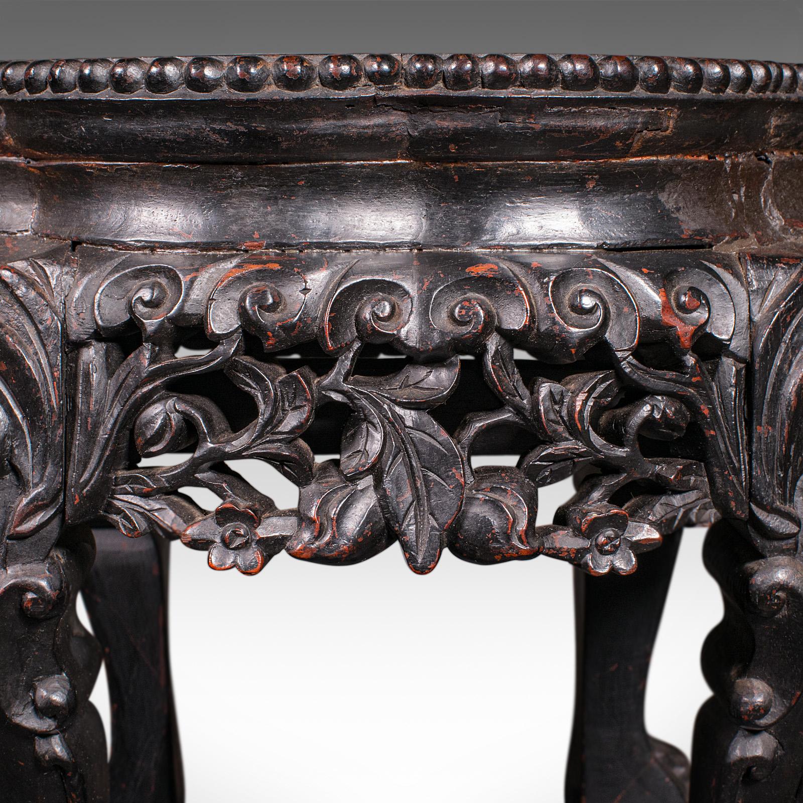 Antique Lamp Table, English, Ebonised, Occasional Stool, Wine Stand, Victorian For Sale 1