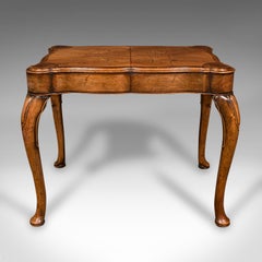 Antique Lamp Table, English Walnut, Occasional, Georgian Revival, Art Deco, 1920