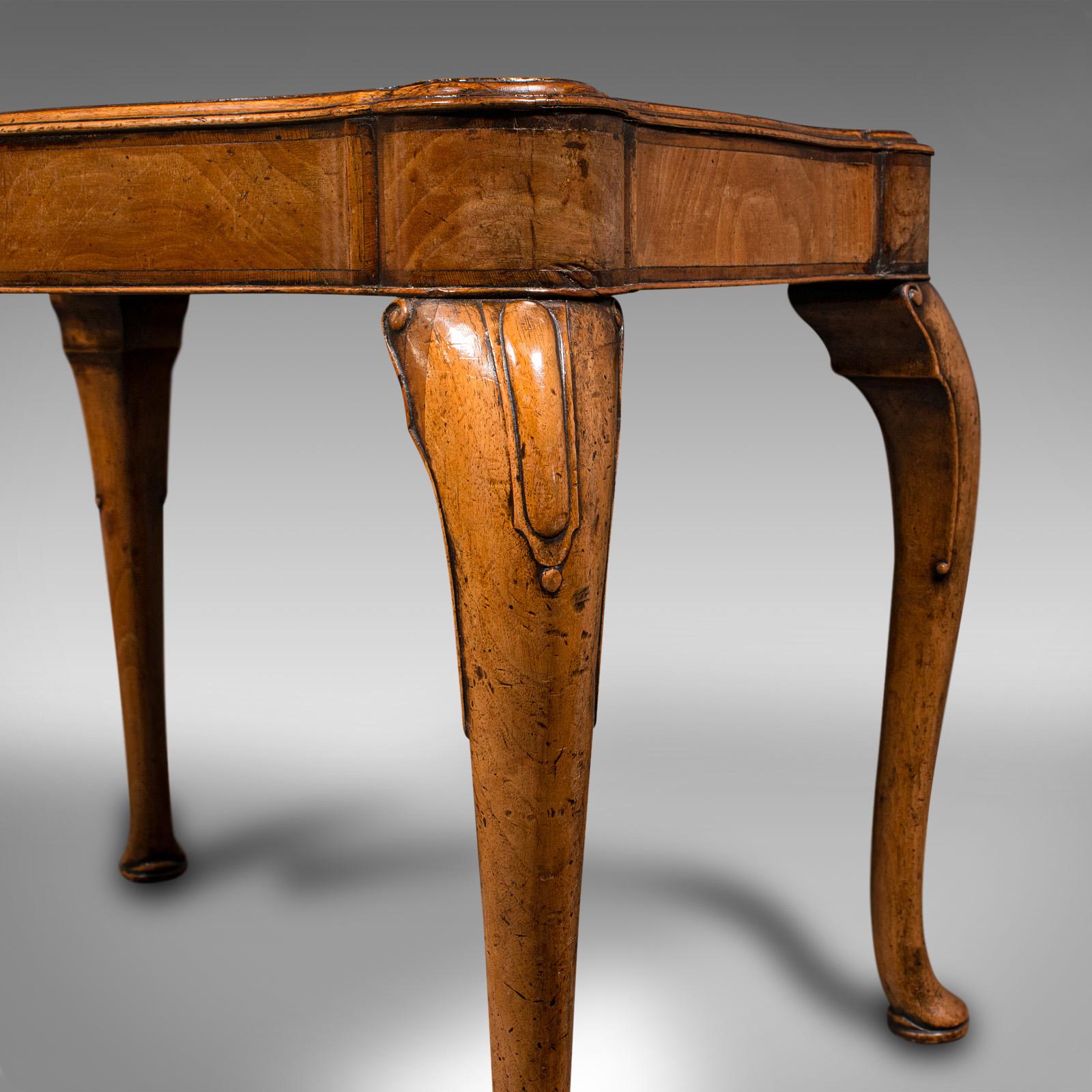 Antique Lamp Table, English Walnut, Occasional, Georgian Revival, Art Deco, 1920 For Sale 3