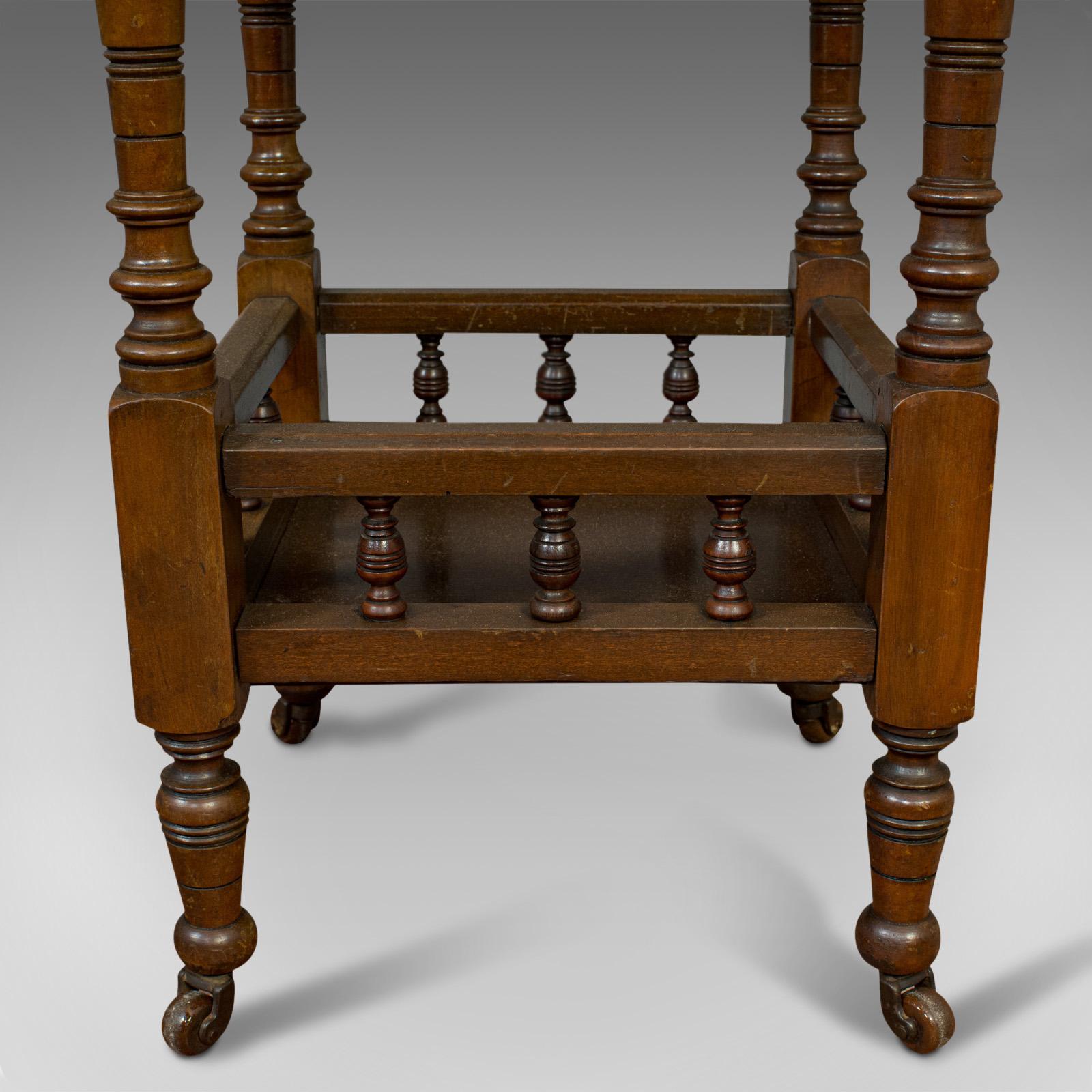 Antique Lamp Table, English, Walnut, Octagonal, Side, Games, Edwardian 4