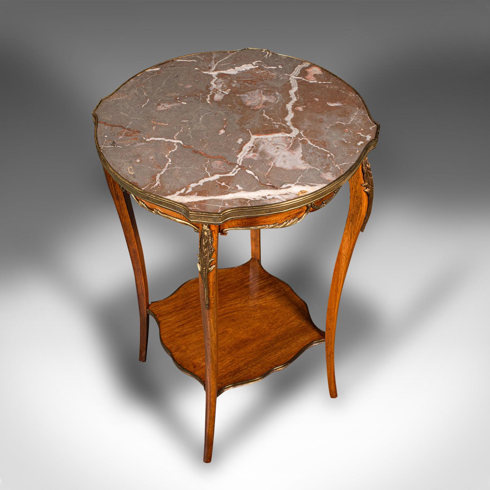 Antique Lamp Table, French Marble, Decorative, Occasional, Victorian, Circa 1900 2
