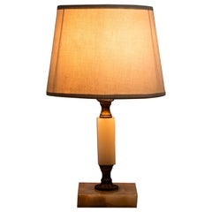 Vintage lamp with onyx