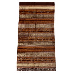 Antique Lampung Tapis Textile with Gold and Silver Threads Sumatra, Indonesia